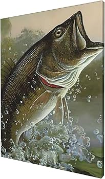 Amazon.co.jp: アートポスター フレーム 装飾画 鱸 魚柄 魚釣り